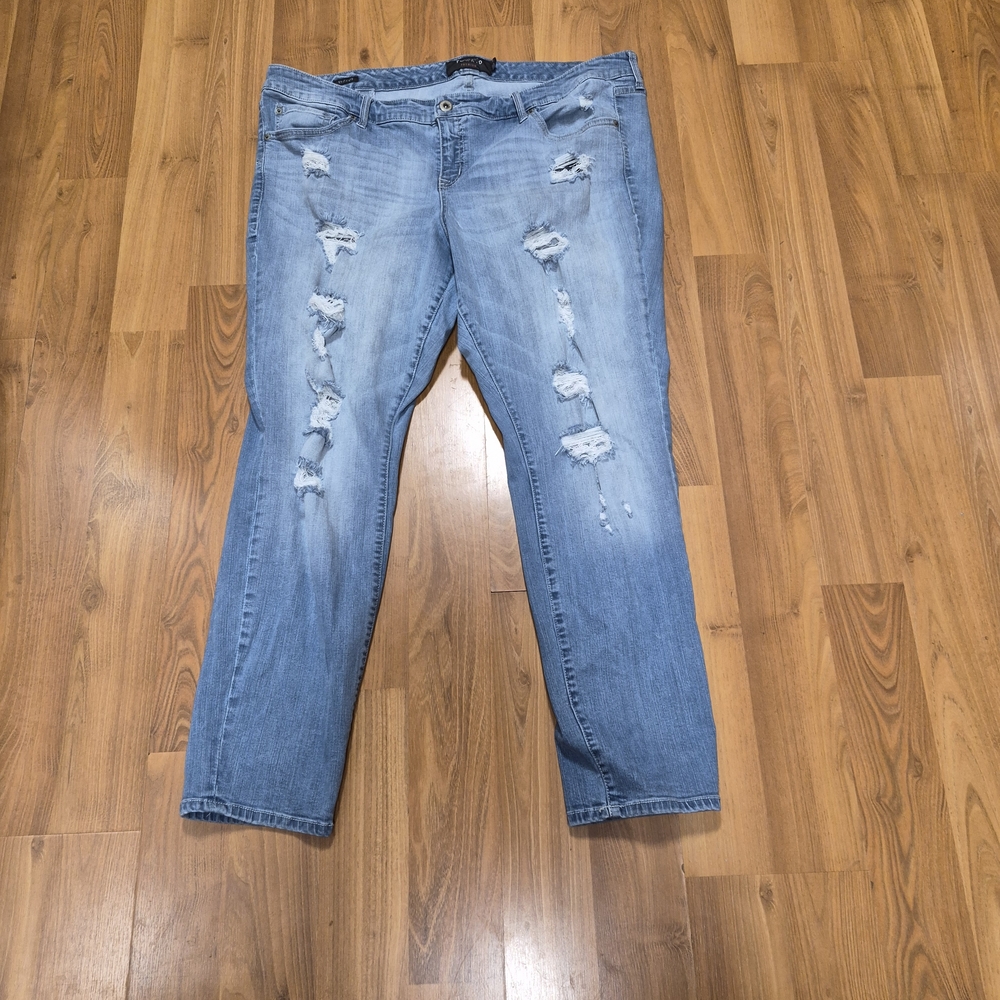 Torrid Light Blue Distressed Boyfriend Jeans